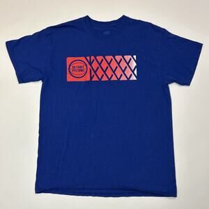 Detroit Pistons Shirt Mens Size Large Blue NBA Basketball Short Sleeve Tee
